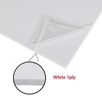 FLEOR 1pcs PVC Guitar Pickguard Blank Material 430x290mm Electric Guitar Bass Scratch Plate,White 3ply / White 1ply