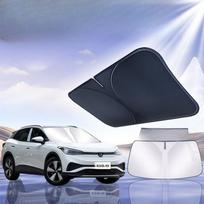 Volkswagen ID.4X VW Automobilio Priekinio Stiklo Saulės Gaubtas Blokuoja UV Spindulių Atšvaitas Automobilio Langų Deflektorius Shield Dangtelis Sulankstomas Skėtis 1 Vnt gray