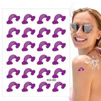 24 vnt. UV lipdukai apsaugai nuo saulės, UV aptikimo pleistrai, UV apsaugos nuo saulės pleistras veidui, UV taškeliai, saulės lipdukas, testas purple