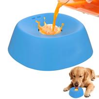 Anti-choking Slow Feeder Dog Bowl Lick Toy For Liquid Treats Bone Broth Yogurt Ball-shaped Bone Soup Dog Licking Bowl mėlyna
