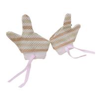 Breathable Baby Mittens For Finger Biting Prevention Gentle Physical Correction with Adjustable Straps Design Double Finger Pink S