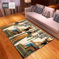 Senovės Egipto elementas 3D spausdinimo kilimas Svetainė Namai Egipto dekoras Vandens sugėrimas Vonios kilimėlis Dideli lovos kilimėliai 40x60cm 1pcs