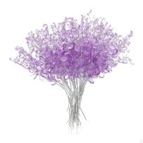 30 Pieces Acrylic Beads Flower Branches Simulation Drop Picks Floral Decoration oranžinė