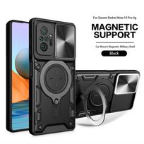 Magsafe Magnetic Camera protection case For Redmi Note 10 Pro 10s Armor Hybrid Metal Ring Back Cover For Redmi 10A 11A 9T 9C NFC For Redmi 10(4G) juoda