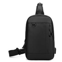 Men'S Stylish Shoulder Sling Bag - Compact Waist Pouch With Multiple Compartments (Fits Phone, Wallet & Keys) Chest Pack juoda