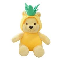 Cute pineapple puff Winnie the Pooh doll plush toy puff the bear doll throw pillow for girlfriend and children 30cm geltona