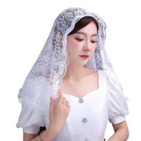 Spanish Style Lace Traditional Vintage Mantilla Veil Latin Mass for Head Covering Scarf for Catholic Church Chapel 2 Col balta