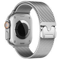 Milanese Loop Metal Strap for Apple Watch Band 49 46  45 44 42mm Stainless Steel Bracelet for IWatch Series Ultra 10 9 8 7 6 5 4 38 40 41 S10-42mm sidabras