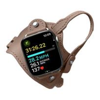 Dviračio laikrodžio dirželis, suderinamas su Apple Watch serija, reguliuojamas, vintažinis, dirbtinės odos, išmaniojo laikrodžio riešo dirželis, pakeitimas ruda