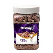 Pureheart Borma anakardžiai/Nulupti anakardžiai (500 gramų) Natūralūs sveiki kaju riešutai - riešutinio skonio anakardžio riešutai su luobele 500GM