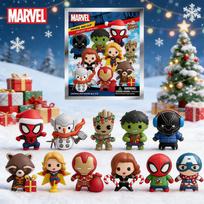 1PC Marvel Officially Licensed Avengers 3D Figurine Blind Box Bag Clip Anime Figure Durable Keychain Anime Collector Backpack Kering gray