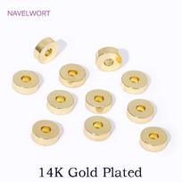 18K Gold Plated 3/4/6mm Round Smooth Spacer Beads,Separator For Beads,Brass Bracelet Beads For Jewelry Making, DIY Accessories 3mm-20 Pieces