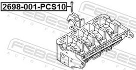 FEBEST Skirstomojo veleno rėmo varžtų komplektas 2698-001-PCS10