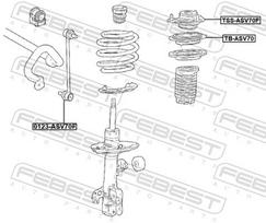 FEBEST Pakabos statramsčio guolis Suspension strut mount TSS-ASV70F