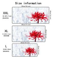 Accessories Long Mousepad Red Spider Lily Mouse Pad XXL Desktop Keyboard Table Pads Large Game Rubber Antislip DeskMat Computer 800x300x2mm