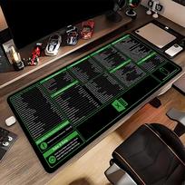 Excel Shortcuts Office Shortcuts Mouse Pad Large Extended Keyboard Mousepad Gaming Desk Mat Stitched Edge NonSlip Rubber x 800x300x2mm