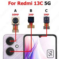 Camera For Xiaomi Redmi 13C 5G Rear Backside Front Facing Frontal Selfie Back Camera Module Mobile Phone Replacement Parts Camera A