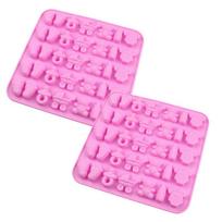 Baby Shower Silicone Chocolate Mold Feet Cradles Onesie Bottle Pacifier For Cake Decoration Cupcake Topper Kitchen Baking Tools
