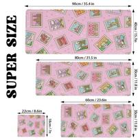 CP Landscape Stamp Pattern Mousepad Computer XXL Mouse Mat Pink MousePads Rubber Carpet Laptop Gamer Mouse Mat Keyboard Rug 800x400x2mm