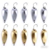 Pumpkin seed sequins10PCSSuit3CM 2.5G 5GSingle-hook spoon-shaped bait for small fish, fishing accessories 3CM-2.5G
