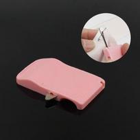 Adjustable Magnetic Sewing Track Built-In Seam Ripper with Measurement Anti-Curling Positioning Tool Sewing Guide Ruler rožinė