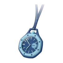 Colorful Octagonal Pocket Watch Mechanical Quartz Analog Watch mėlyna