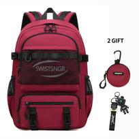 New Airplane Travel School Bag Large Fashion Waterproof backpacks for Men Students Casual Laptop Backpack Girl Male Mochila Small raudona