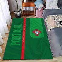 Portugal Flag Carpet with Green Background and Red Stripe Design Suitable for use as an anti-slip for living room bedroom sofas 40x60cm( 15x23in )