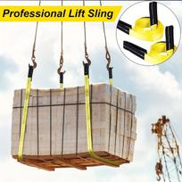2pcs 10feet Lift Sling Straps, Lifting Straps Nylon Recovery Strap Sling Winch Strap 2pcs 10feet