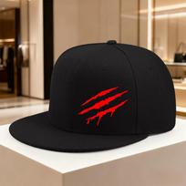 Flat Brim Snapback Cap Men Women Adjustable Hip Hop Baseball Hat juoda