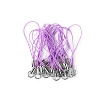 50/100pcs Strap Charm Cord Lanyard Strap Cords Lobster Clasp Rope Keychains Hooks Mobile Set Charms For DIY Jewelry Accessories 50pcs šviesiai violetinė spalva