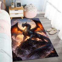 1PC Dragon with Wings Spread Carpet for Living Room Bedroom Sofa Home Decor Rus Non-slip Floor Mat Luxury Gift Multiple Sizes 40x60cm
