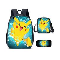 (30) 3PCS Kids School Bag Lunch Bag Pencil Case 01