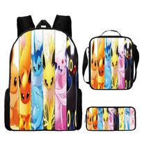 (45) 3PCS Kids School Bag Lunch Bag Pencil Case 01