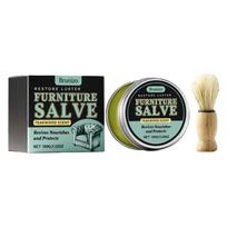 Furniture Salve with Brush Polisher Moisturizer and Restorer 3.53oz Easy To Apply for Leather Furniture Care Protection as show