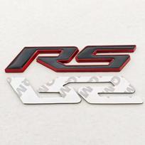 3D Metalinis RS Logotipo Ženklelis Lipdukas Priekinių Grotelių Emblema Galinės Bagažinės Lipdukas Automobilio Aksesuarai Aukštos Kokybės Aksesuarai Tinka Daugumai Transporto Priemonių Modelių Grill juoda