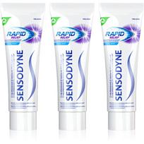 Sensodyne Rapid Cool Mint dantų pastos su fluoridu jautriems dantims 3x75 ml