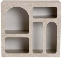 Konsolinis staliukas Nordure Lessa, smėlio ruda sp./travertine sp., 37 cm x 80 cm x 74 cm