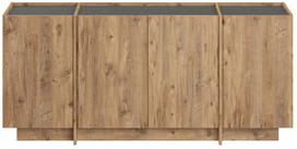 Konsolinis staliukas Nordure Dorma, antracito sp./pine, 45 cm x 180 cm x 80 cm