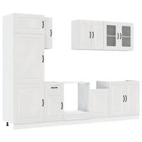 vidaXL Virtuvinių spintelių komplektas, 8 dalių, Kalmar, balta