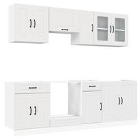 vidaXL Virtuvinių spintelių komplektas, 8 dalių, Kalmar, balta