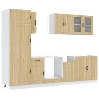 vidaXL Virtuvinių spintelių komplektas, 8 dalių, Kalmar, ąžuolo