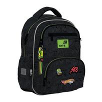 Mokyklinė kuprinė HW26-773M, juoda sp., 28.5×13.5×39 cm