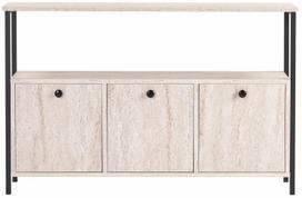 Konsolinis staliukas Nordure Solace, juoda sp./travertine sp., 30 cm x 120 cm x 77 cm