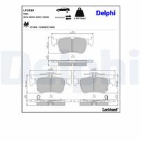 DELPHI Stabdžių kaladėlių komplektas Brake pad set LP3929