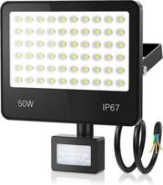 Hapylumi led prožektorius su judesio davikliu lauke, itin ryškus 50 w 5000 lm led lauko prožektorius 6500 k šaltai baltas prožektorius, lauko prožektorius ip67 atsparus vandeniui sodui garažui namų kiemui