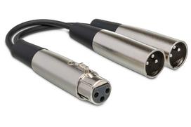 Kabelis Hosa XLR - XLR x2 0.15m sidabrinė (YXM-121)