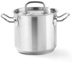 Nerūdijančio plieno puodai 5L HENDI Kitchen Line 20x16cm Puodai su dangteliu
