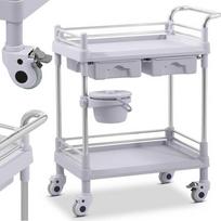 Steinberg Systems Medicininis laboratorinis vežimėlis, 2 lentynos, 2 stalčiai, krepšelis