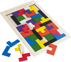 Medinė loginė dėlionė Tetris Tangram